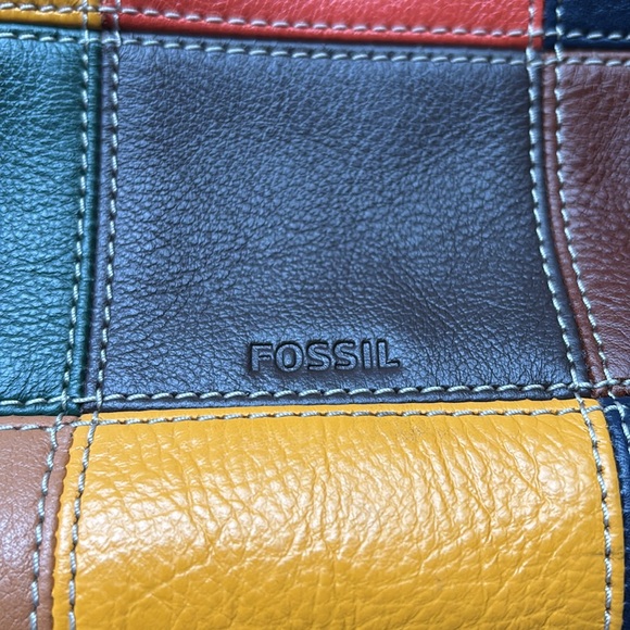 Multicolor patchwork fossil handbag - Picture 2 of 9